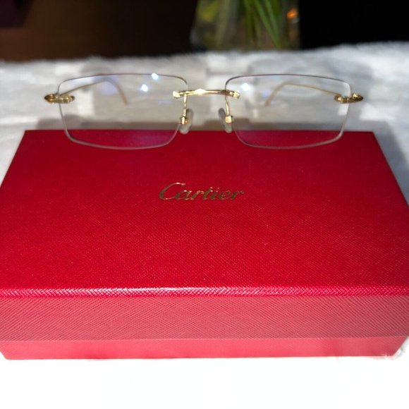 Cartier Glasses (Authenic Men's Eyewear) 18k Gold CT00700-001 B31C87L0